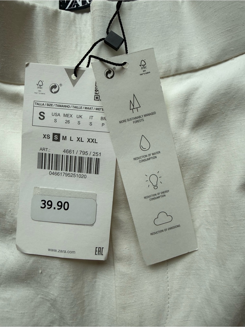Zara White High-Waist Tailored Bermuda Shorts - Picture 5 of 10